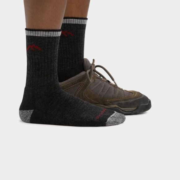 Darn Tough Hike/Trek Micro Crew Midweight Sock Gray/Red NWT in packaging‎ - Picture 2 of 5